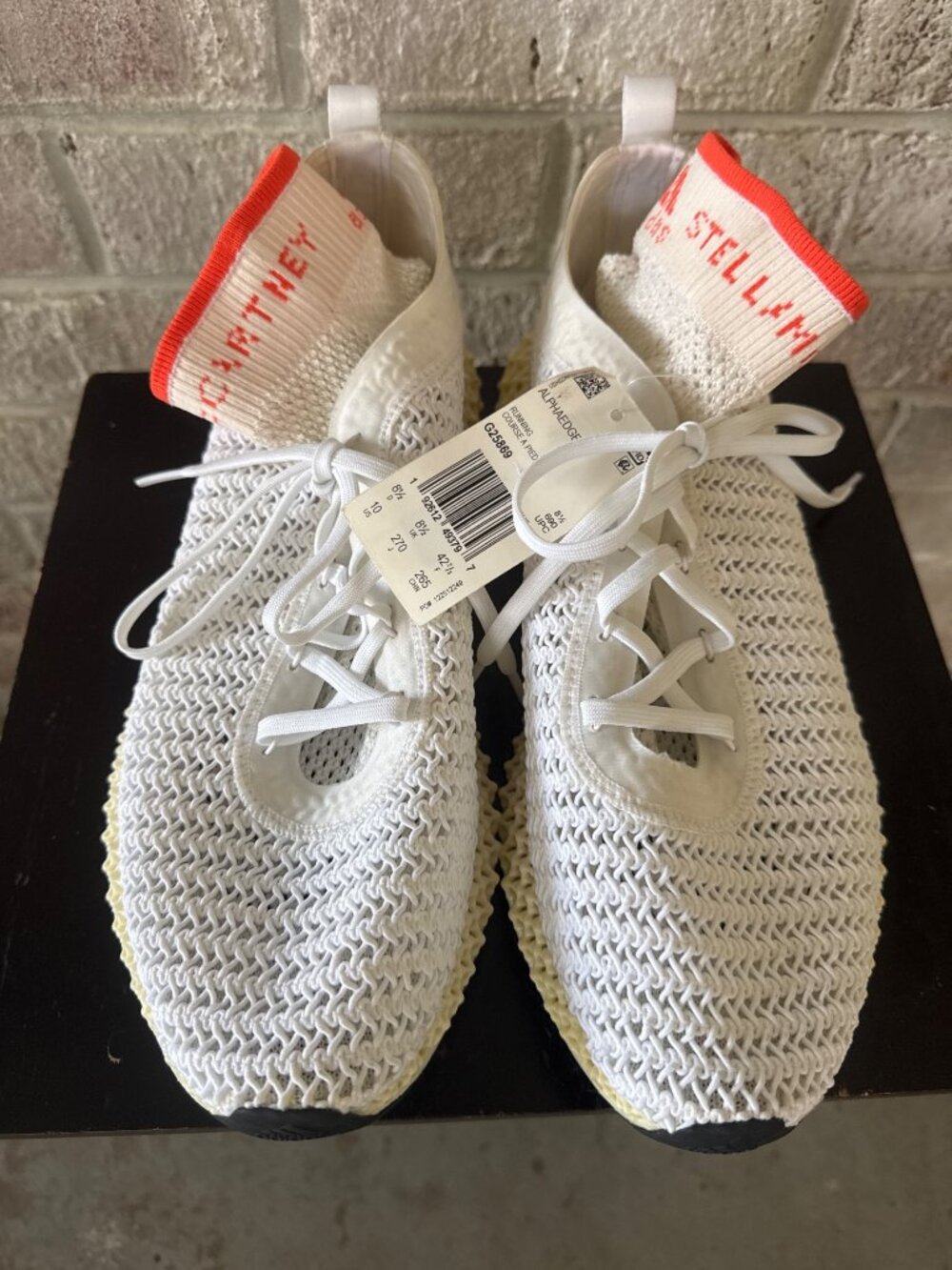 Adidas Stella McCartney Alphaedge 4D Sneakers Women's 10 Triple White Sneakers N